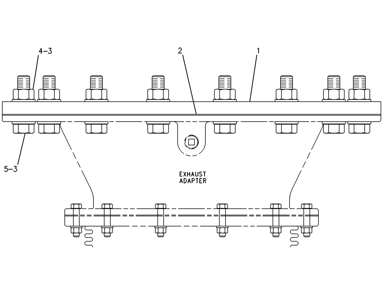 3516B · AIR INLET AND EXHAUST SYSTEM · 124-0104 CAT parts diagram