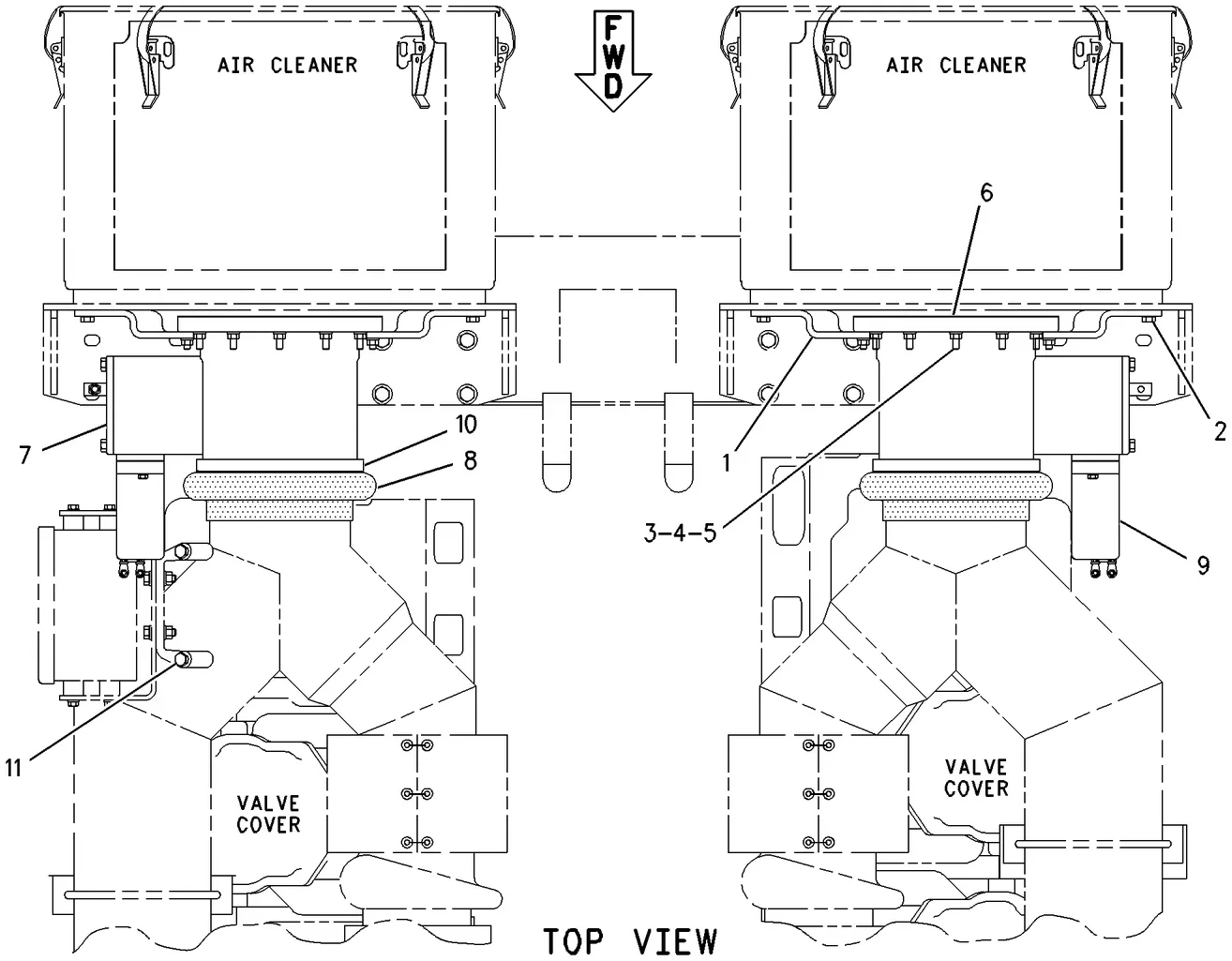 3516B · AIR INLET AND EXHAUST SYSTEM · 113-1324 CAT parts diagram