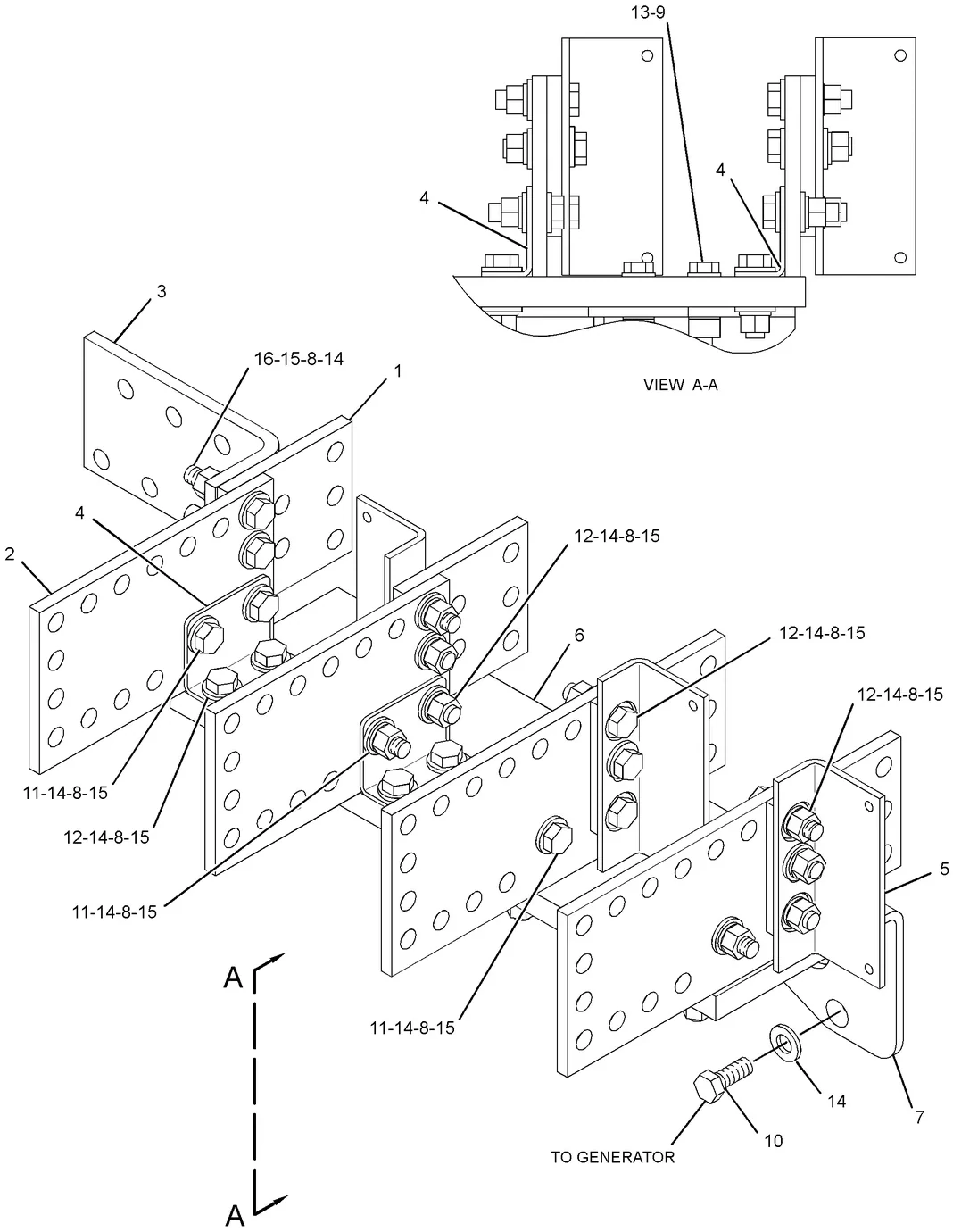 3516B · ELECTRICAL AND STARTING SYSTEM · 278-7694 CAT parts diagram