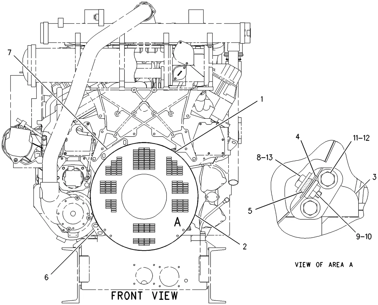 3516B · BASIC ENGINE · 312-5105 CAT parts diagram