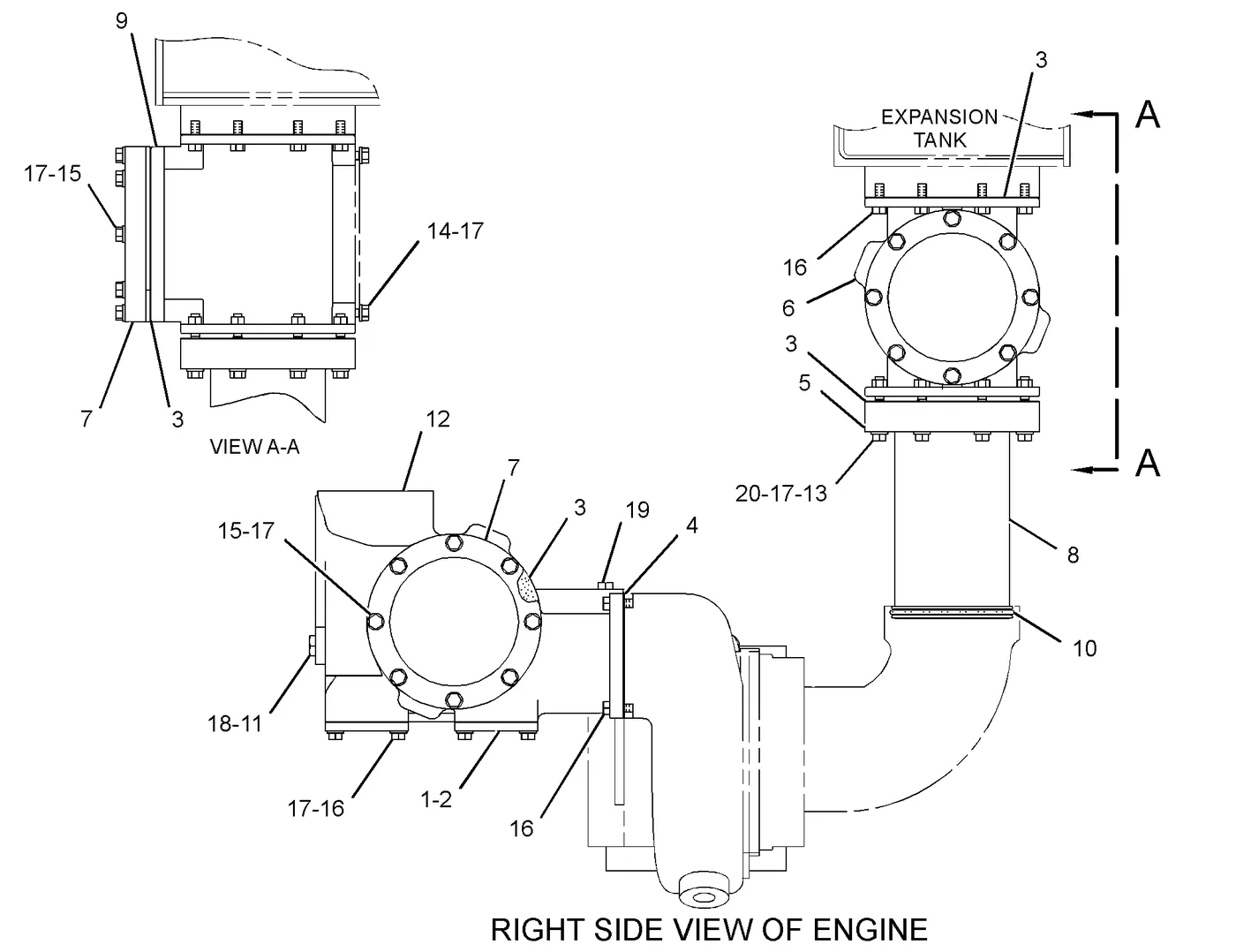 3516B 1550540 parts diagram