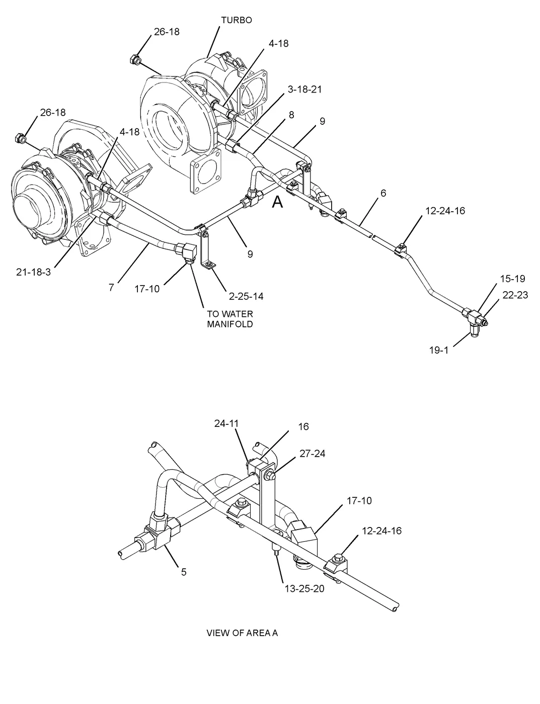 3516B · COOLING SYSTEM · 166-5931 CAT parts diagram