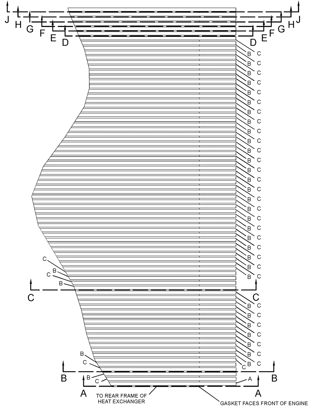 3516B · COOLING SYSTEM · 245-9841 CAT parts diagram