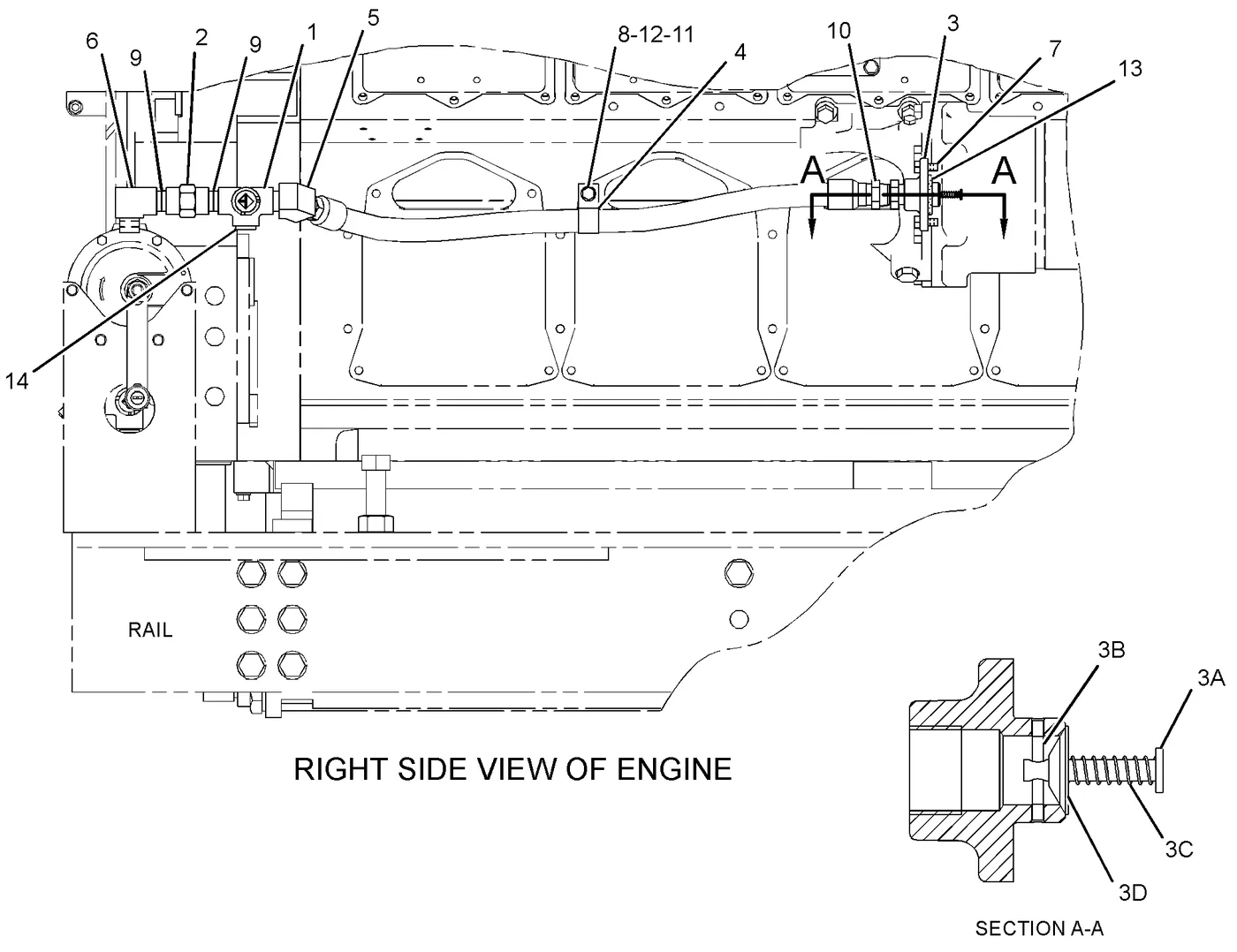 3516C · LUBRICATION SYSTEM · 300-5789 CAT parts diagram