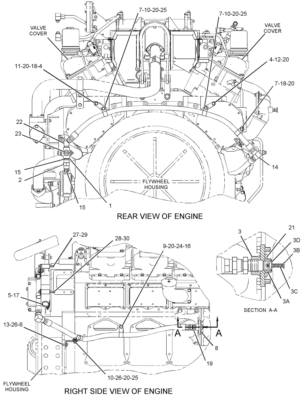 3516C · LUBRICATION SYSTEM · 300-5790 CAT parts diagram