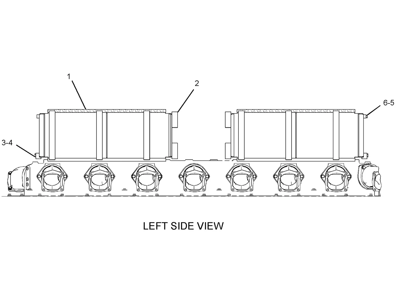 3516C · AIR INLET AND EXHAUST SYSTEM · 255-2288 CAT parts diagram