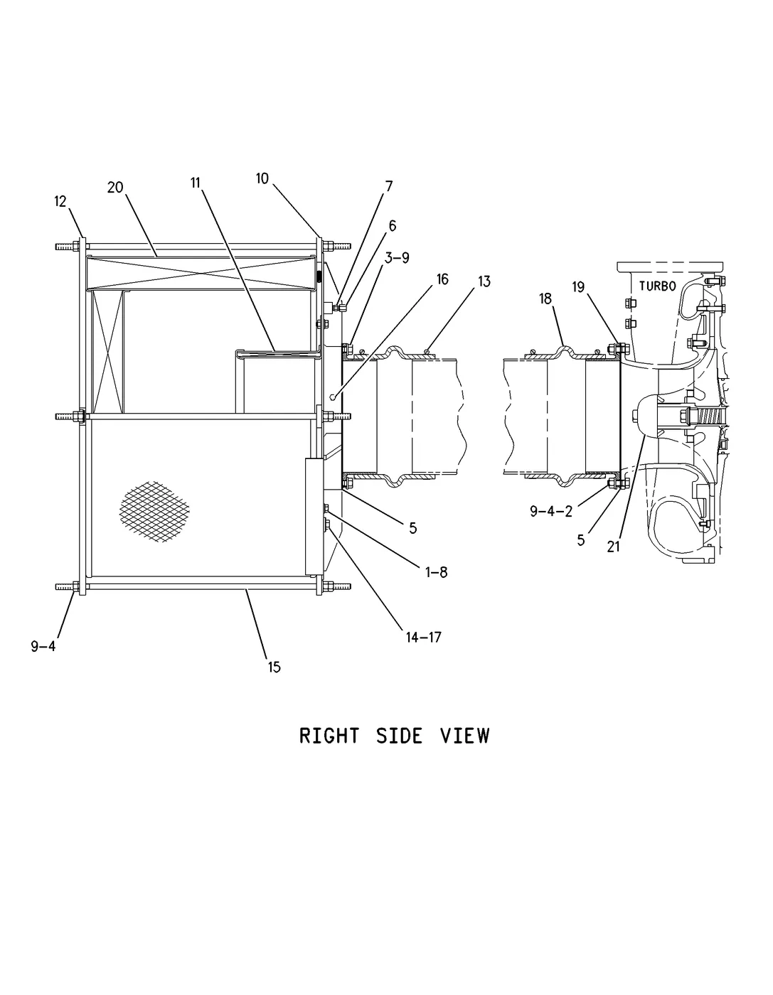 3606 · AIR INLET AND EXHAUST SYSTEM · 149-4620 CAT parts diagram