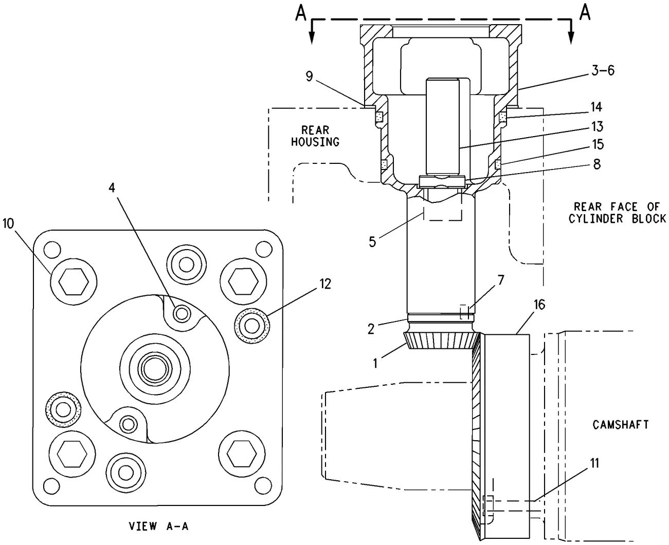 3606 · FUEL SYSTEM · 165-6076 CAT parts diagram