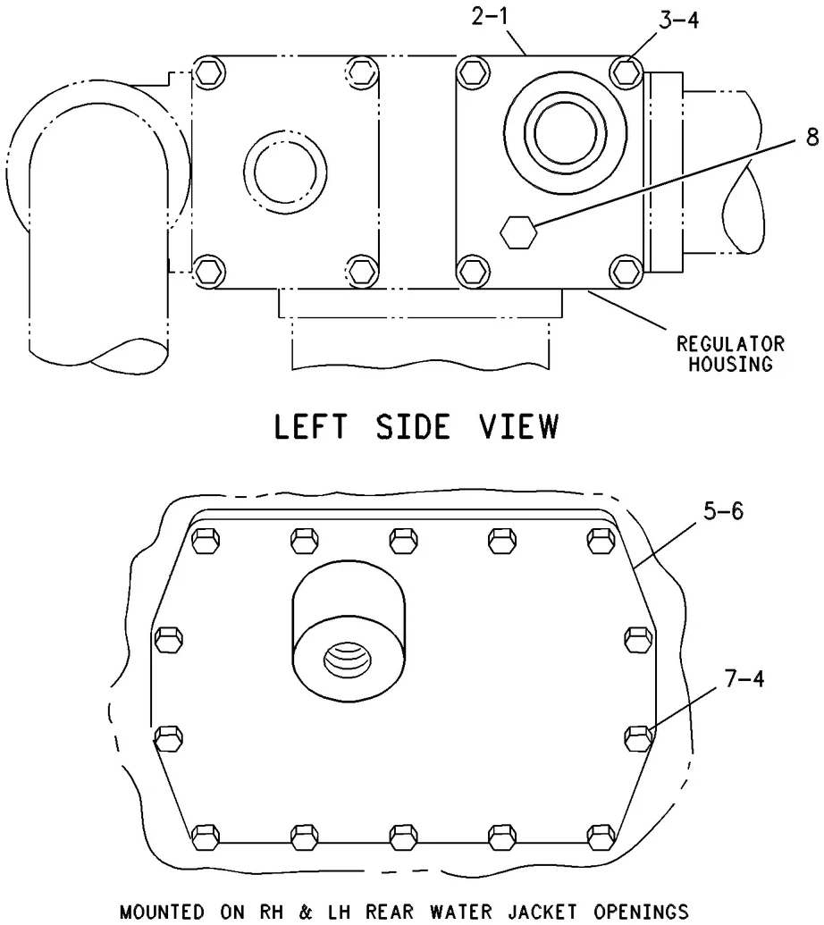 3616 · COOLING SYSTEM · 121-3874 CAT parts diagram