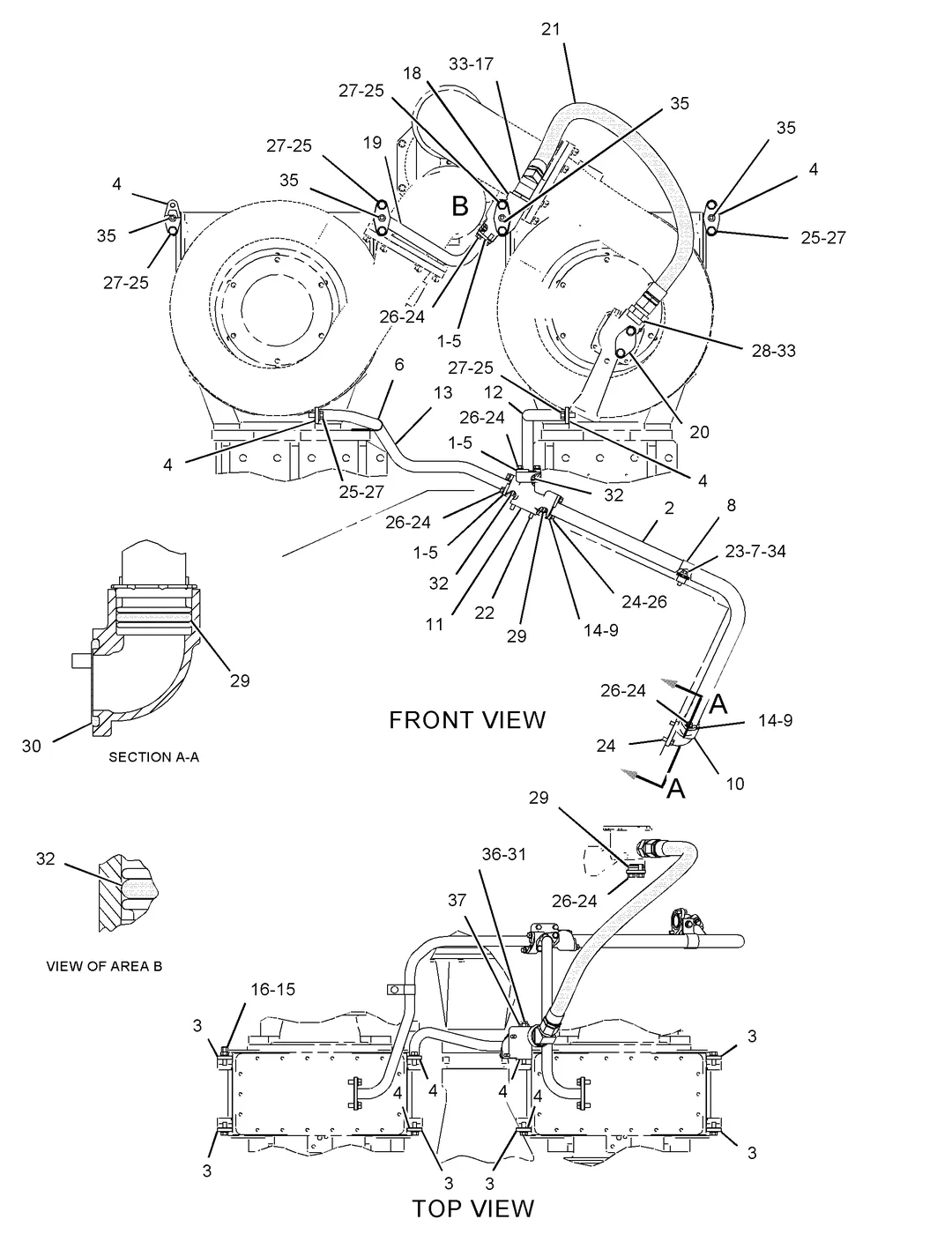 3616 · COOLING SYSTEM · 130-6264 CAT parts diagram