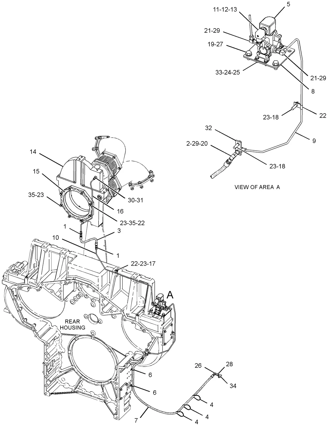 3616 · AIR INLET AND EXHAUST SYSTEM · 146-8982 CAT parts diagram