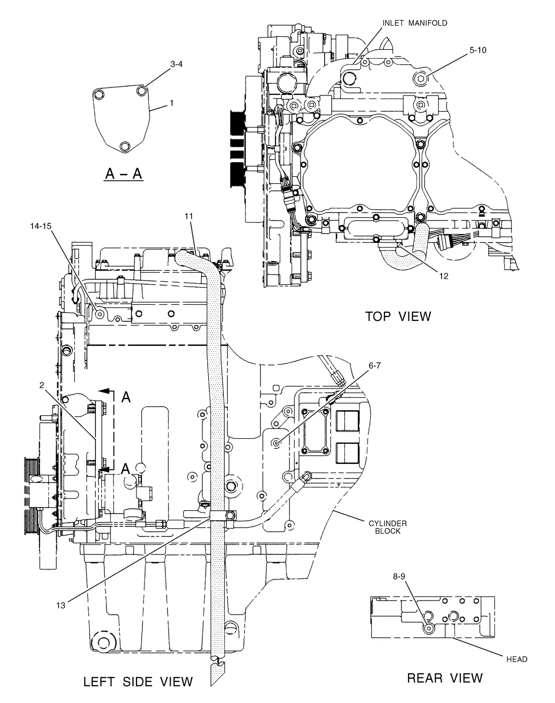 365B · BASIC ENGINE · 163-5954 CAT parts diagram