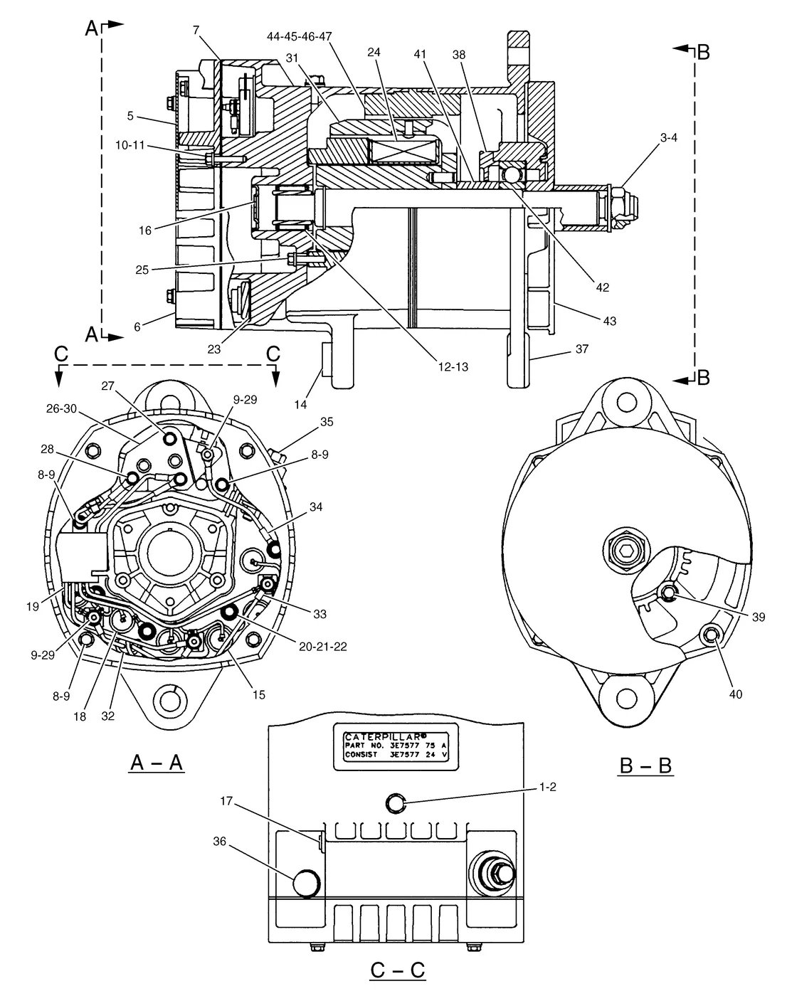 9S-2013 - TERMINAL KIT (INCLUDES BUSHING, O - RING & HARDWARE)