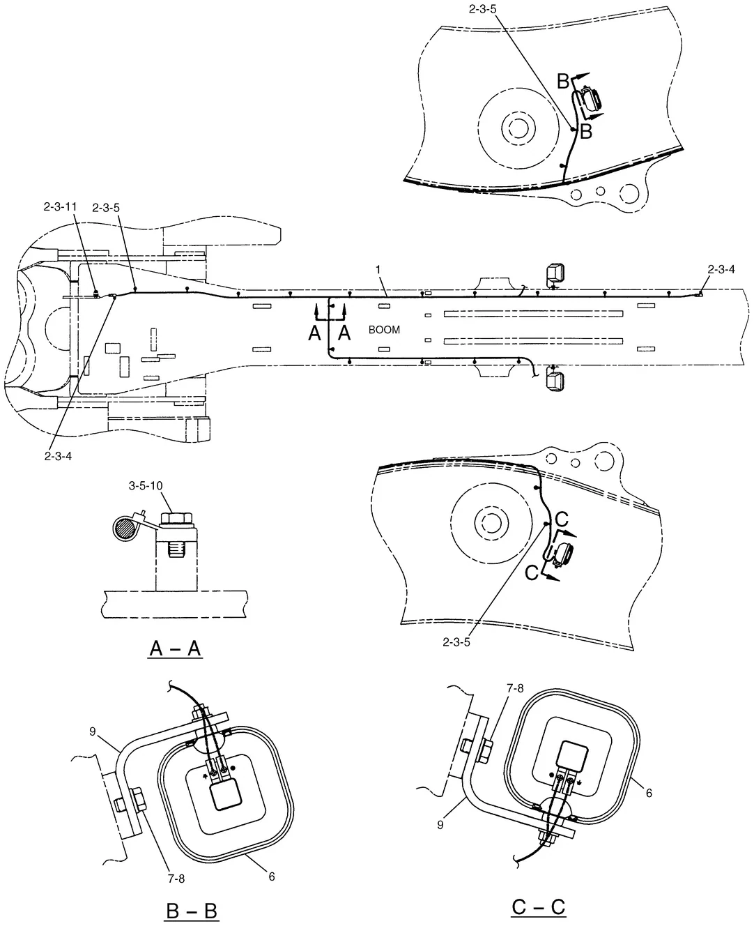 365B · ELECTRICAL AND STARTING SYSTEM · 161-3081 CAT parts diagram