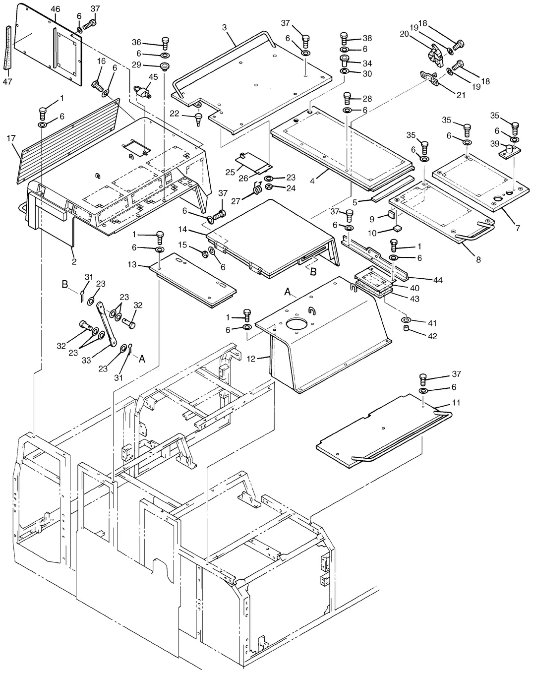 365B · FRAME AND BODY · 218-7985 CAT parts diagram