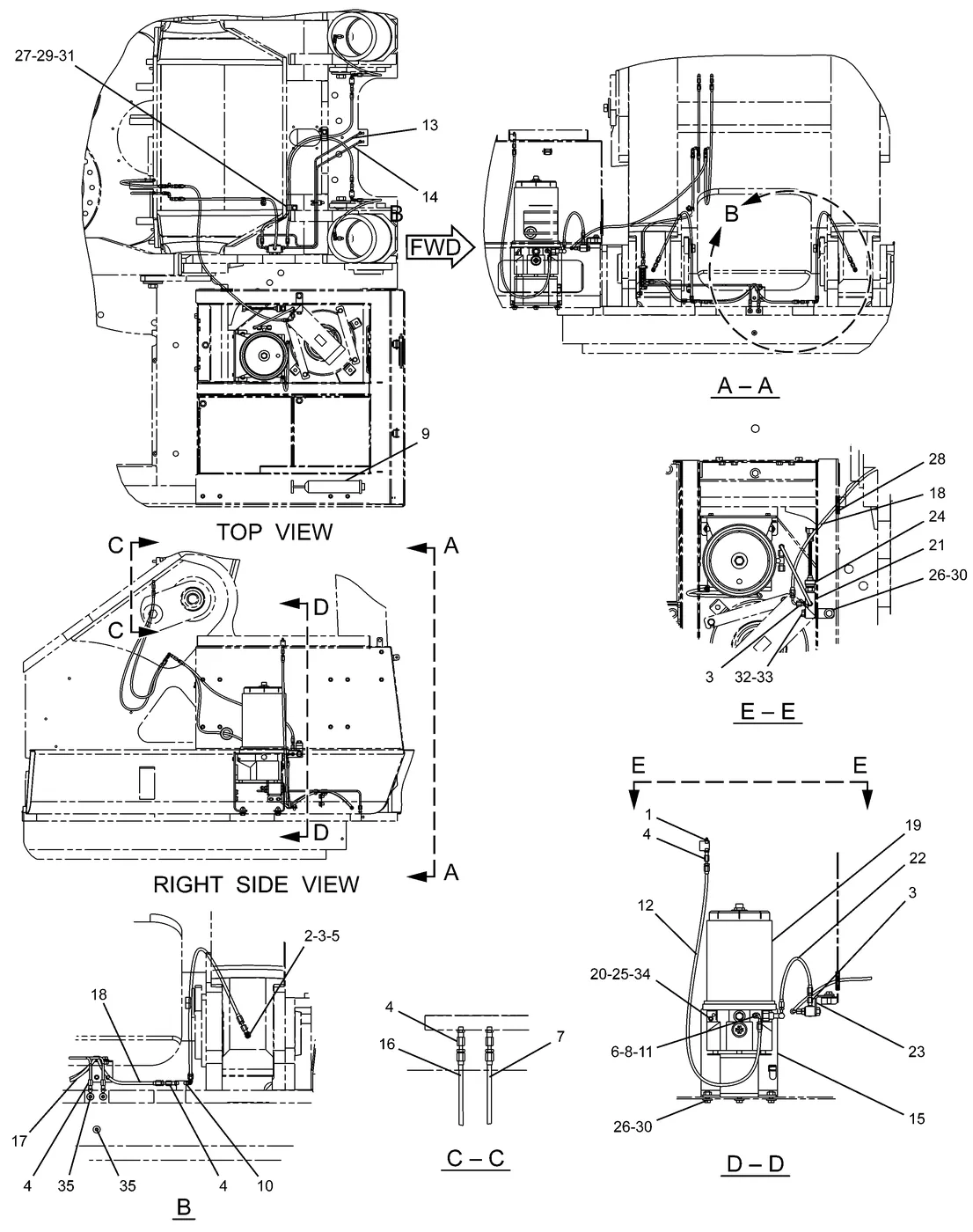 365B · FRAME AND BODY · 257-4509 CAT parts diagram