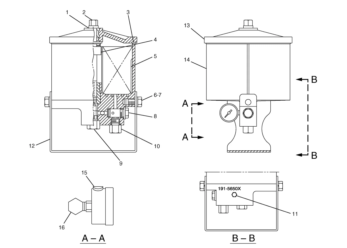 365B · HYDRAULIC SYSTEM · 191-5650 CAT parts diagram