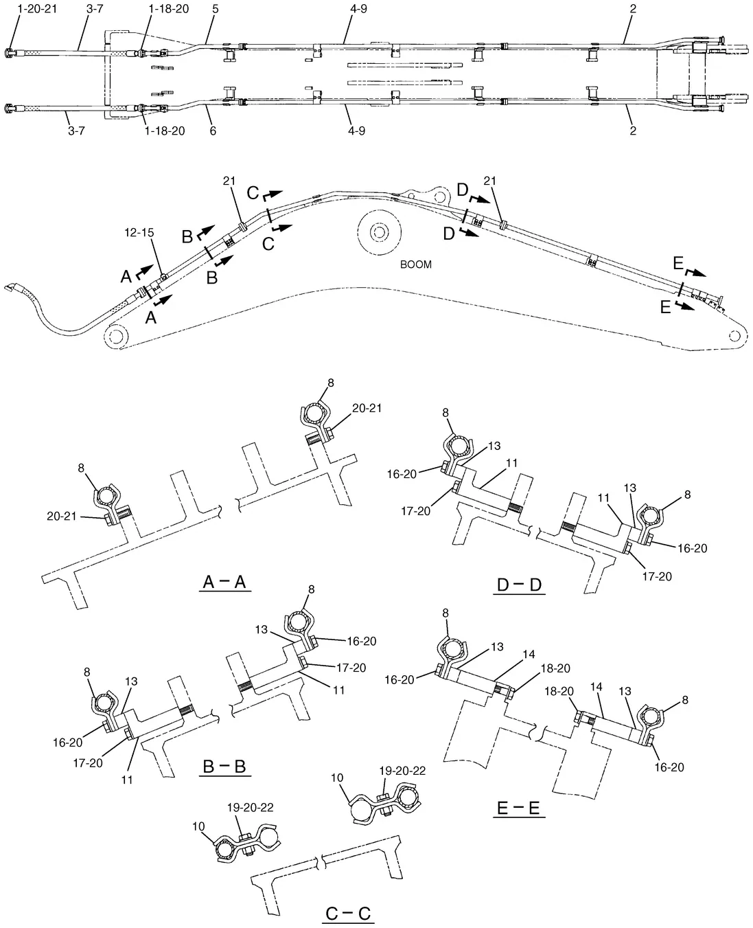 365B · HYDRAULIC SYSTEM · 153-8711 CAT parts diagram