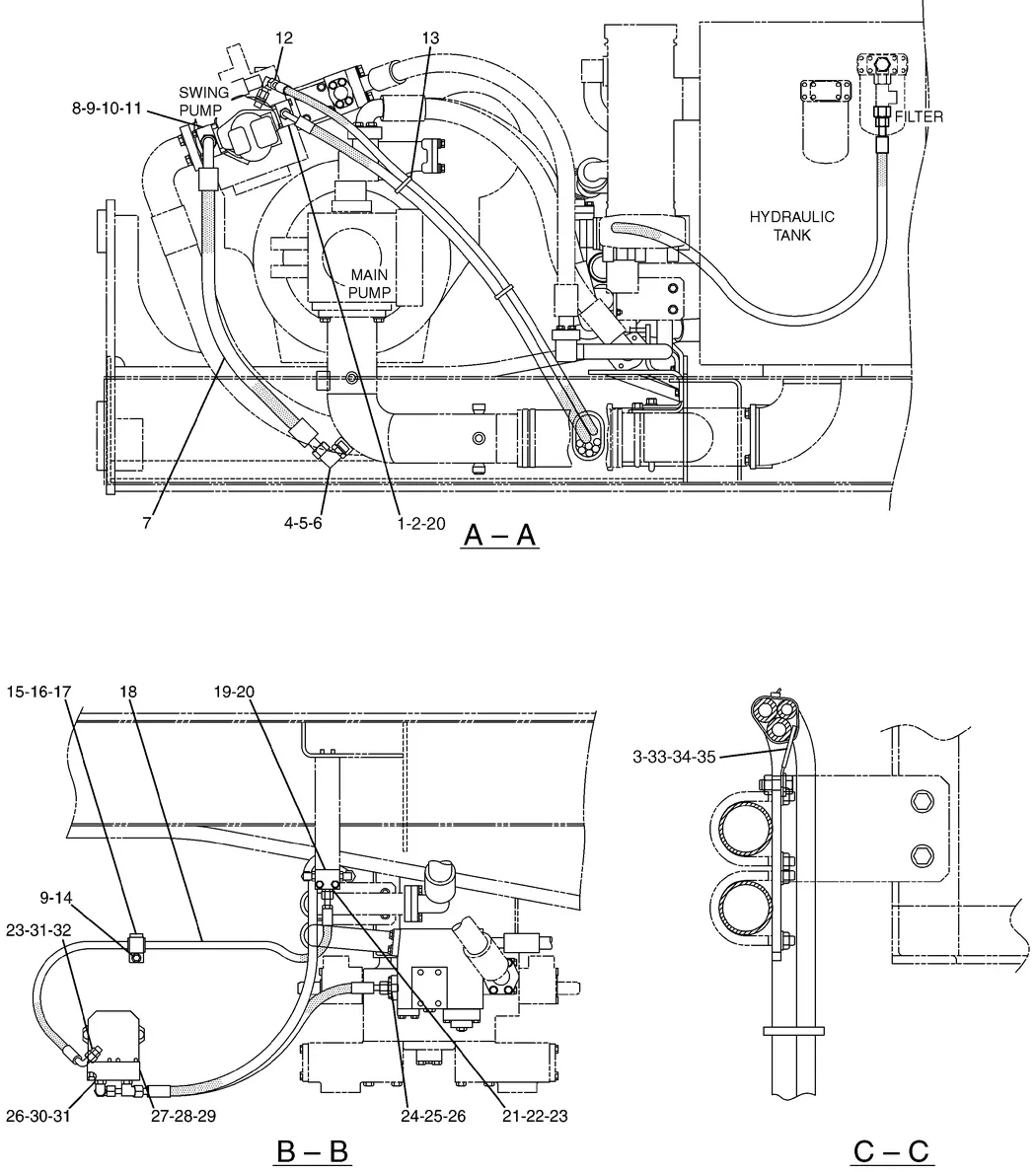 365B · HYDRAULIC SYSTEM · 138-5249 CAT parts diagram