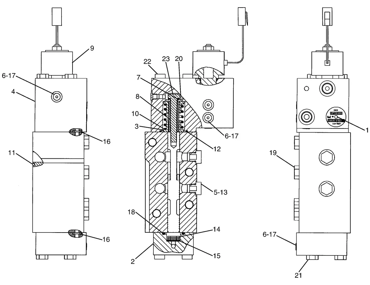 365B · HYDRAULIC SYSTEM · 144-7087 CAT parts diagram