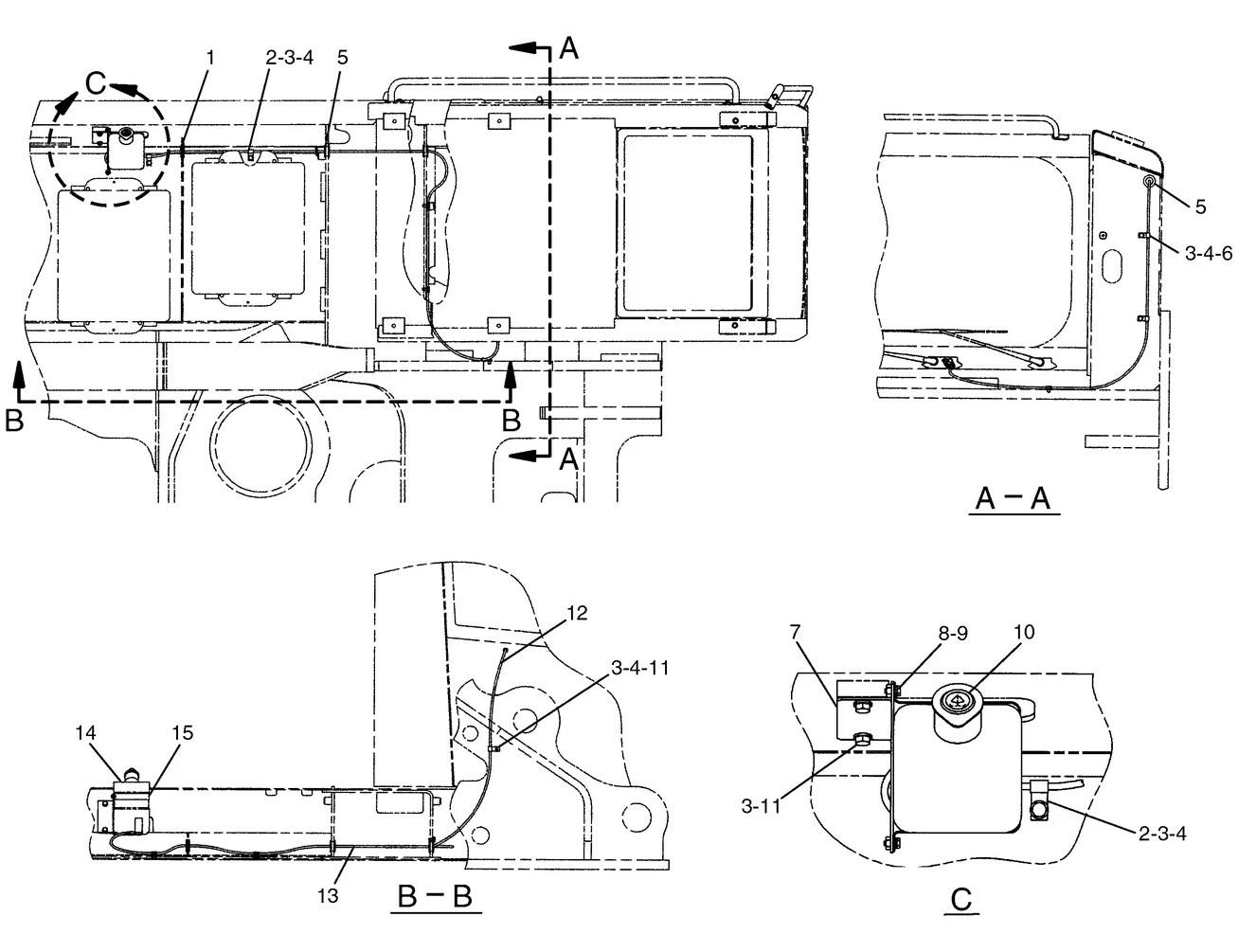 365B · OPERATOR STATION · 144-9666 CAT parts diagram