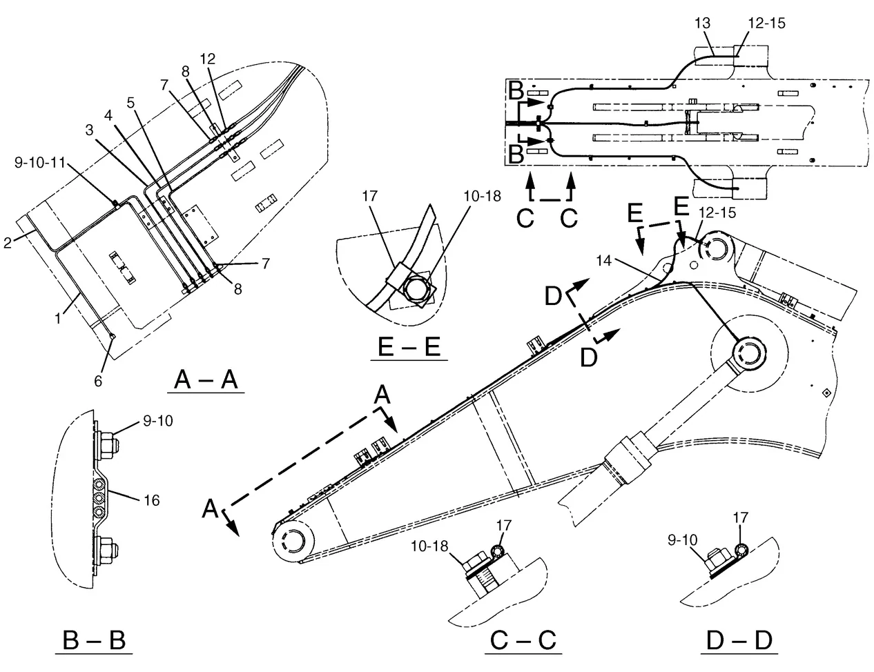 365B · IMPLEMENTS · 158-3987 CAT parts diagram