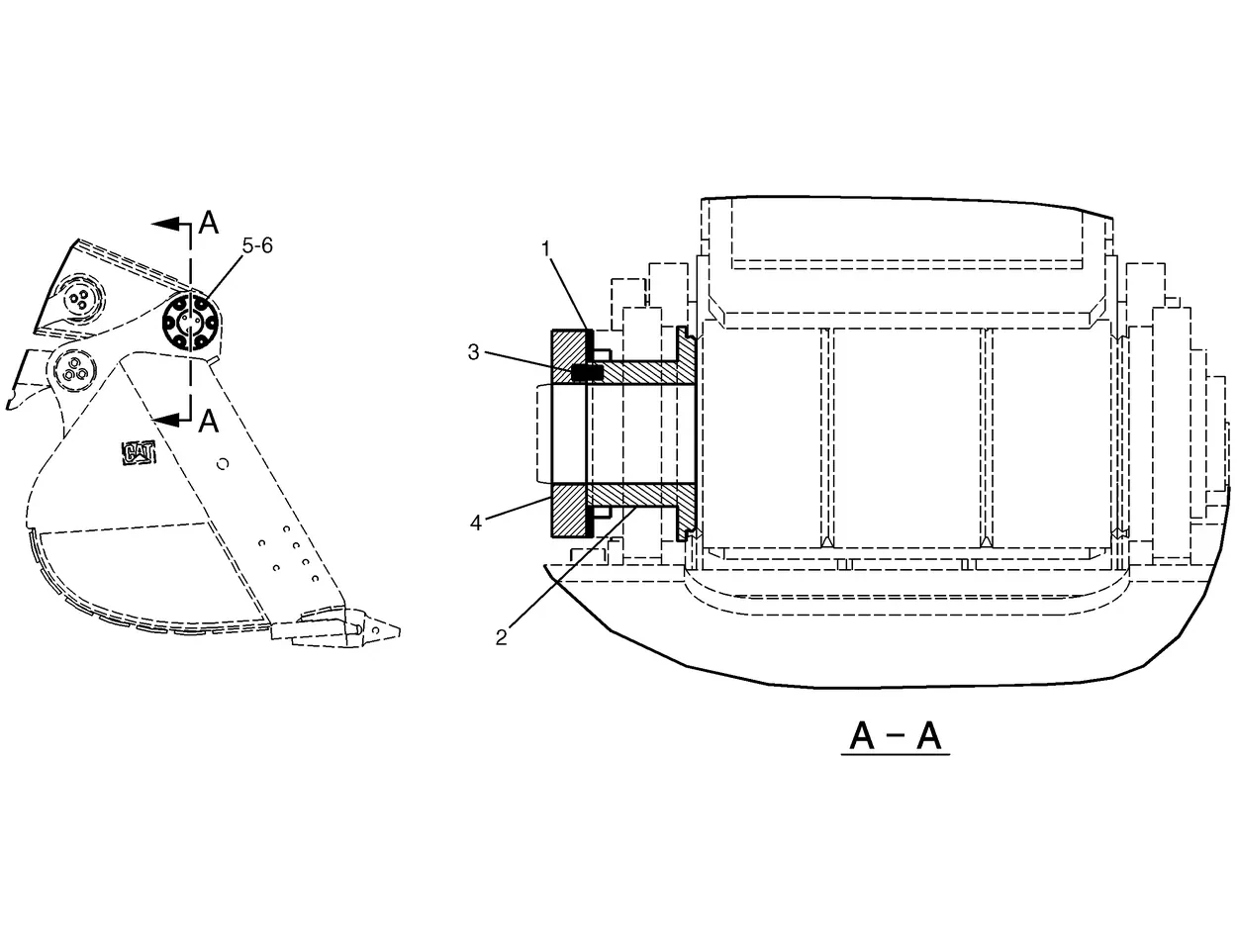 365B · IMPLEMENTS · 216-5734 CAT parts diagram