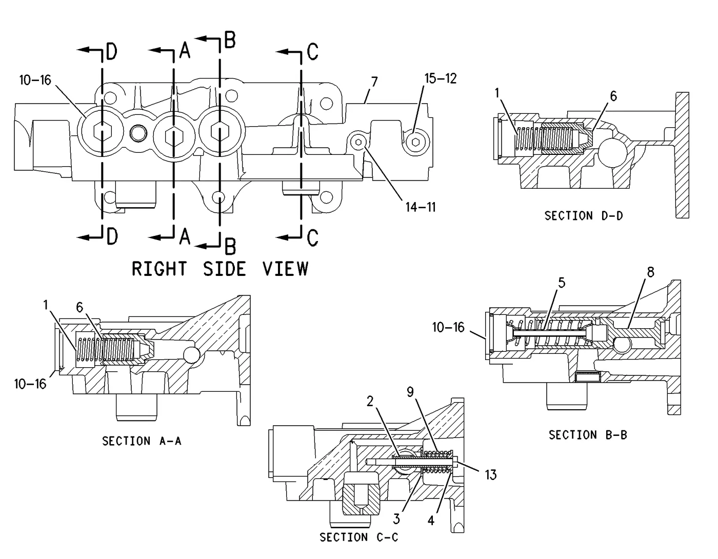 C13 9M0853 parts diagram