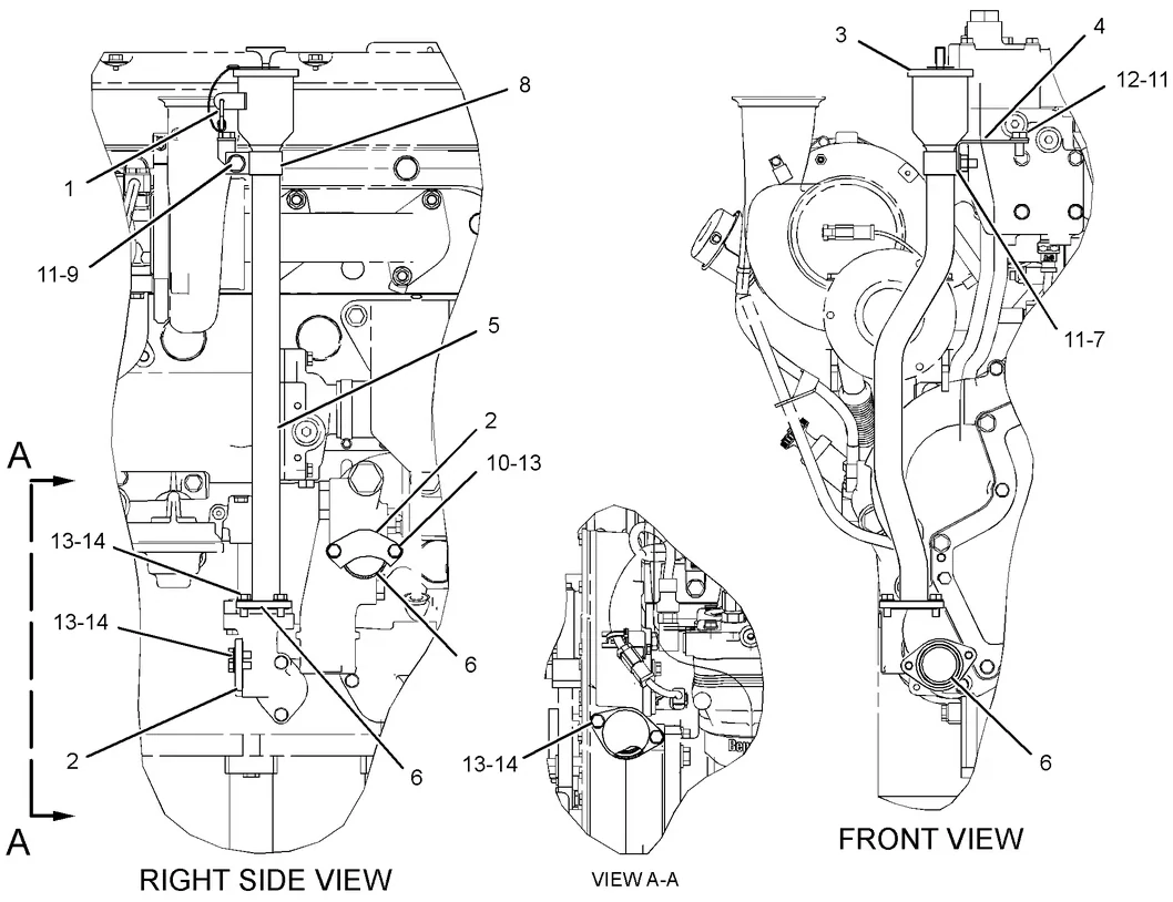 C13 · LUBRICATION SYSTEM · 250-1882 CAT parts diagram