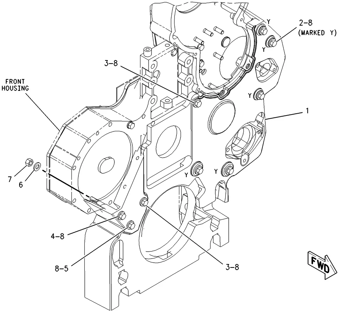 C15 · HOUSING · 229-9933 CAT parts diagram