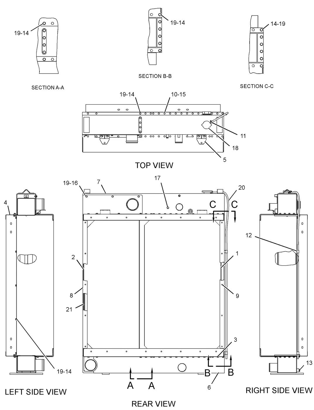 C15 · COOLING SYSTEM · 256-6165 CAT parts diagram