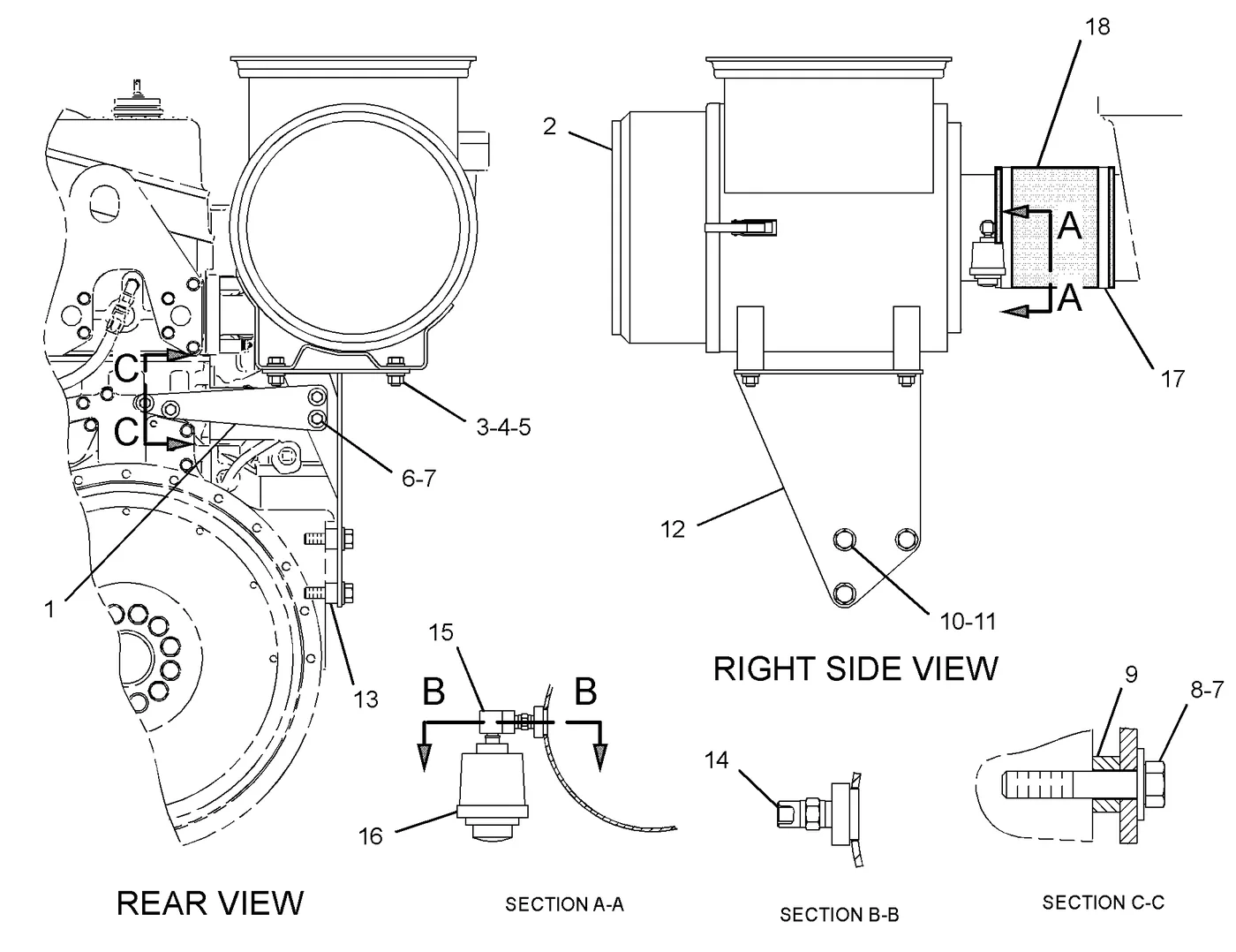 C15 · AIR INLET AND EXHAUST SYSTEM · 141-0809 CAT parts diagram