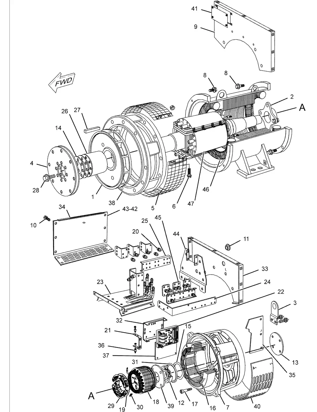 C15 · GENERATORS · 247-6127 CAT parts diagram