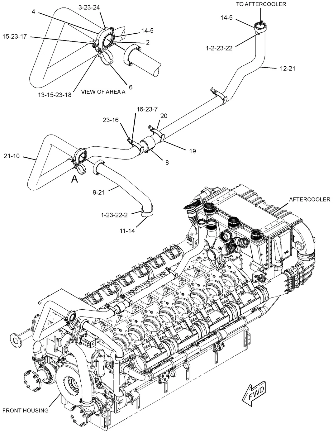 C175 · COOLING SYSTEM · 254-5914 CAT parts diagram