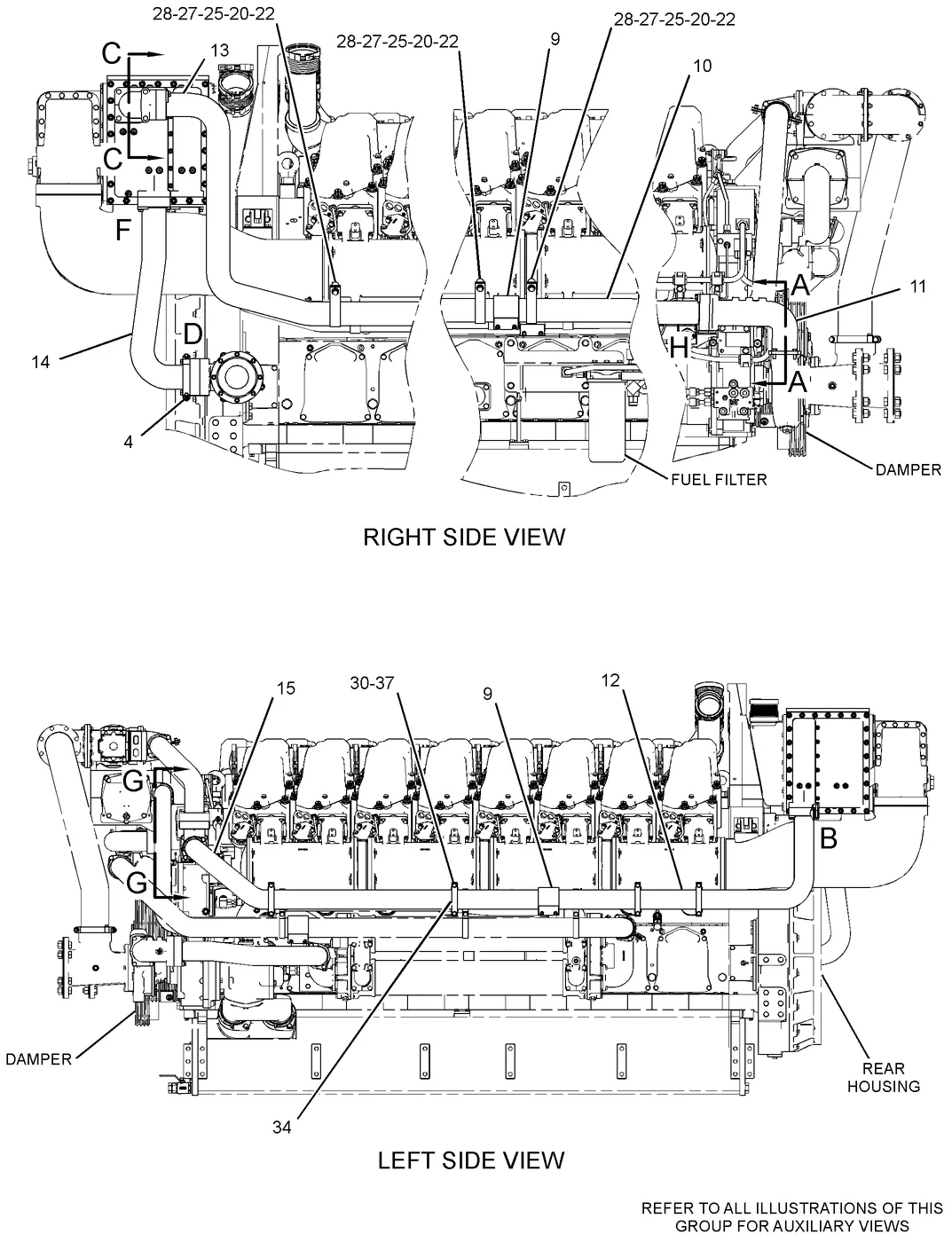 C175 · COOLING SYSTEM · 255-4423 CAT parts diagram