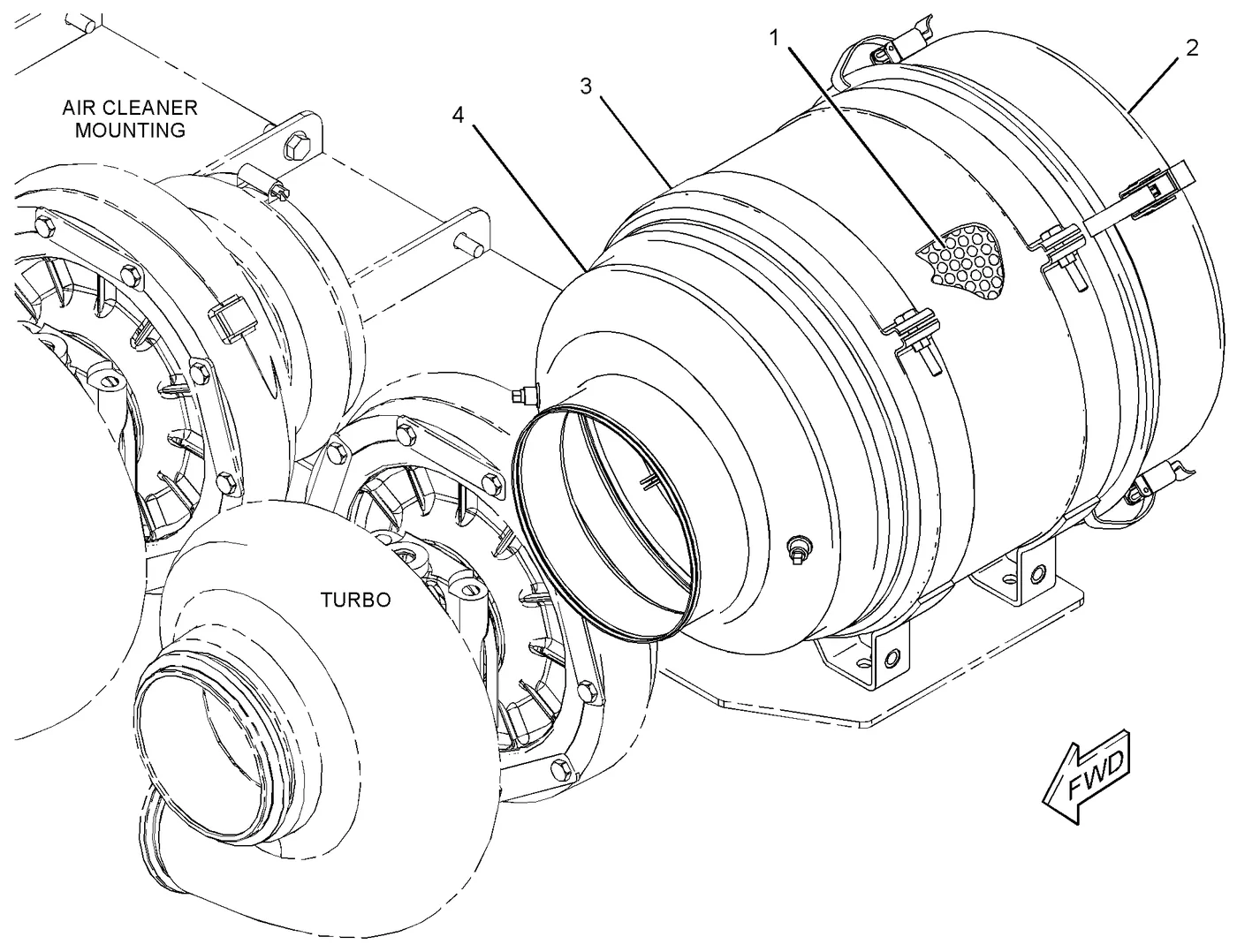 C175 · AIR INLET AND EXHAUST SYSTEM · 282-7911 CAT parts diagram