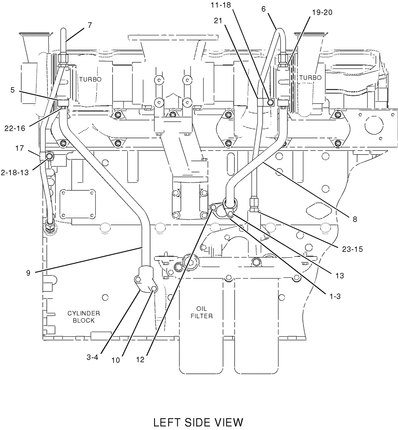 C18 · LUBRICATION SYSTEM · 241-2422 CAT parts diagram