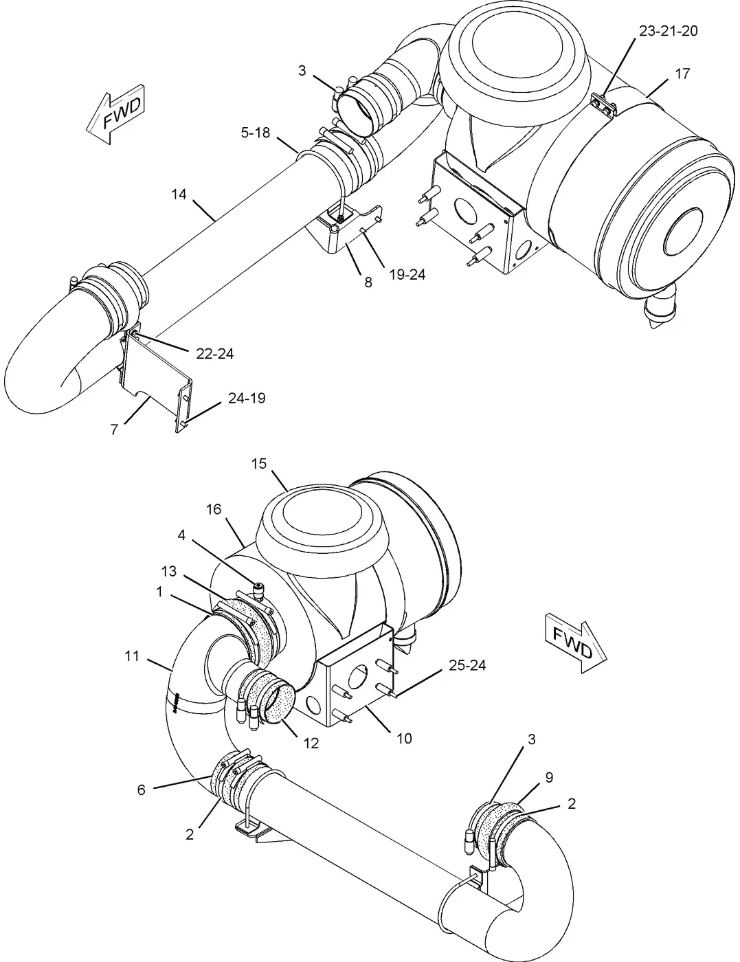 C18 · AIR INLET AND EXHAUST SYSTEM · 246-8413 CAT parts diagram