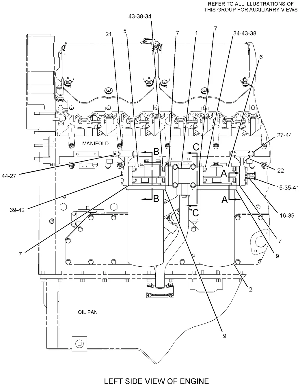 C32 · LUBRICATION SYSTEM · 293-2964 CAT parts diagram