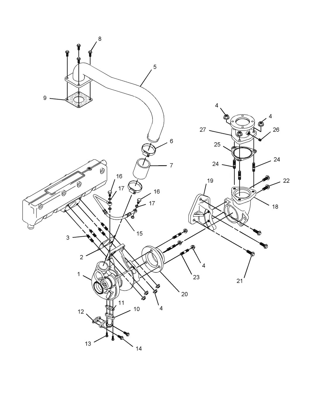 C4.4 · AIR INLET AND EXHAUST SYSTEM · 266-7090 CAT parts diagram