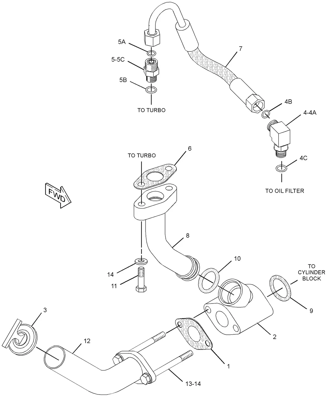 C7 · LUBRICATION SYSTEM · 208-9746 CAT parts diagram