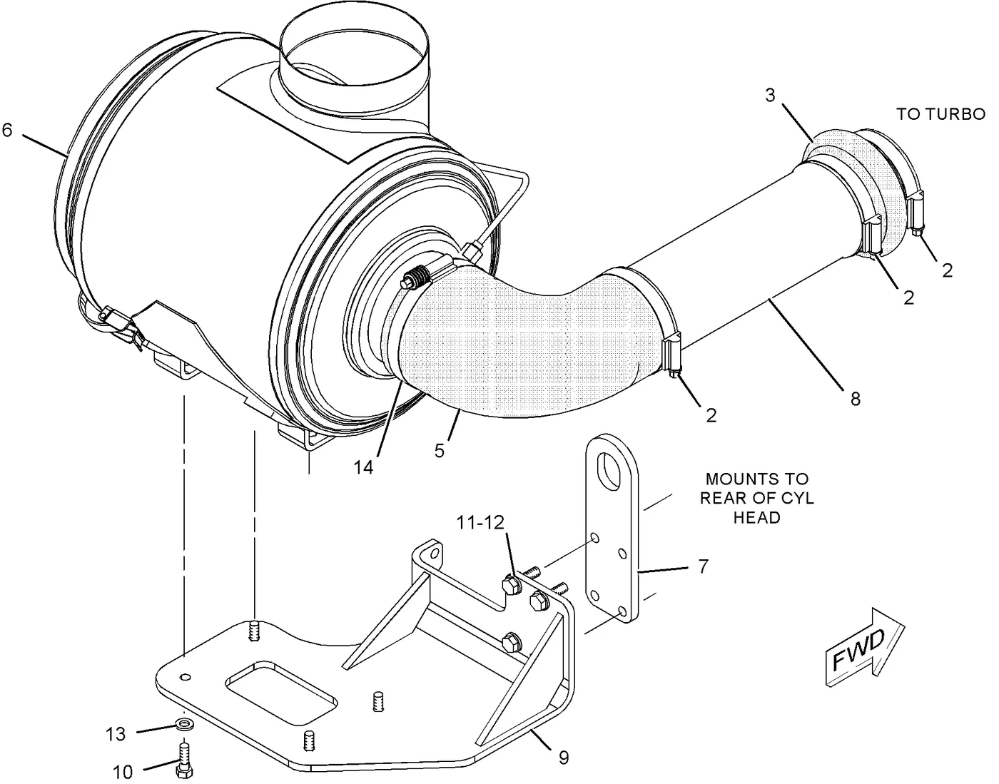 C7 · AIR INLET AND EXHAUST SYSTEM · 230-2562 CAT parts diagram