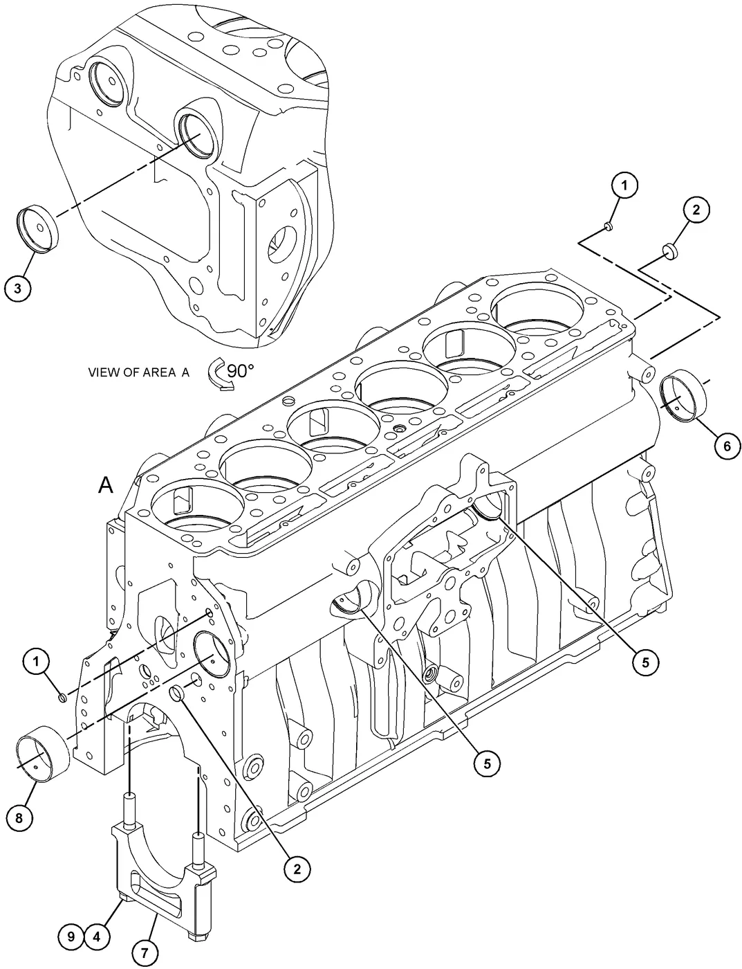 C9 · BASIC ENGINE · 220-1952 CAT parts diagram