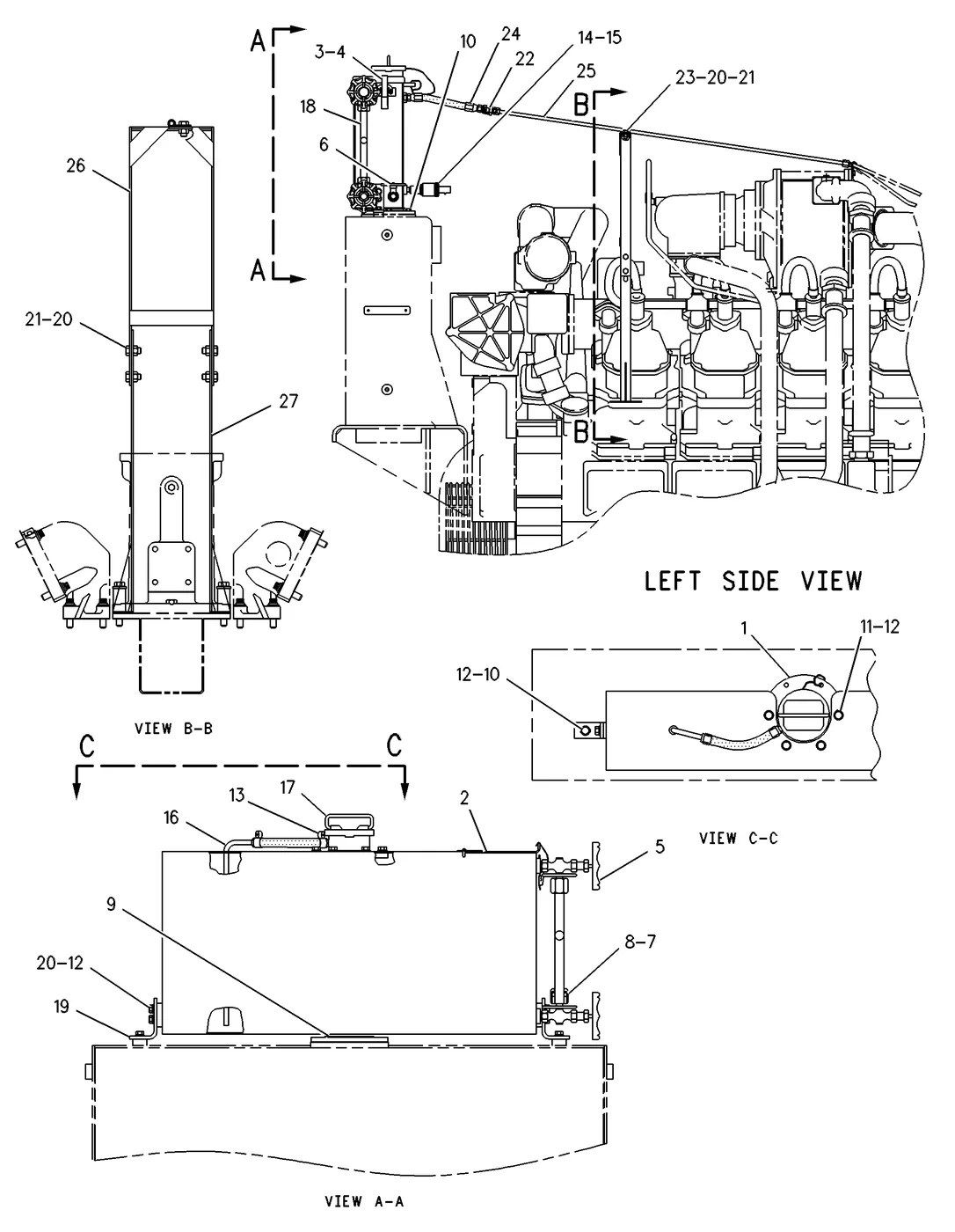 G3508 · COOLING SYSTEM · 120-8876 CAT parts diagram