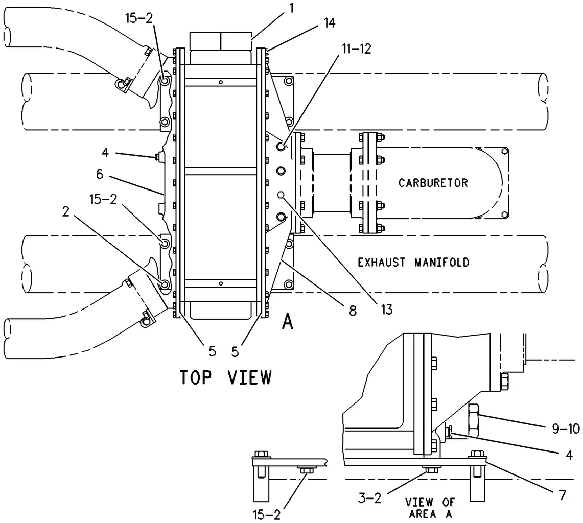 G3508 · AIR INLET AND EXHAUST SYSTEM · 115-1577 CAT parts diagram