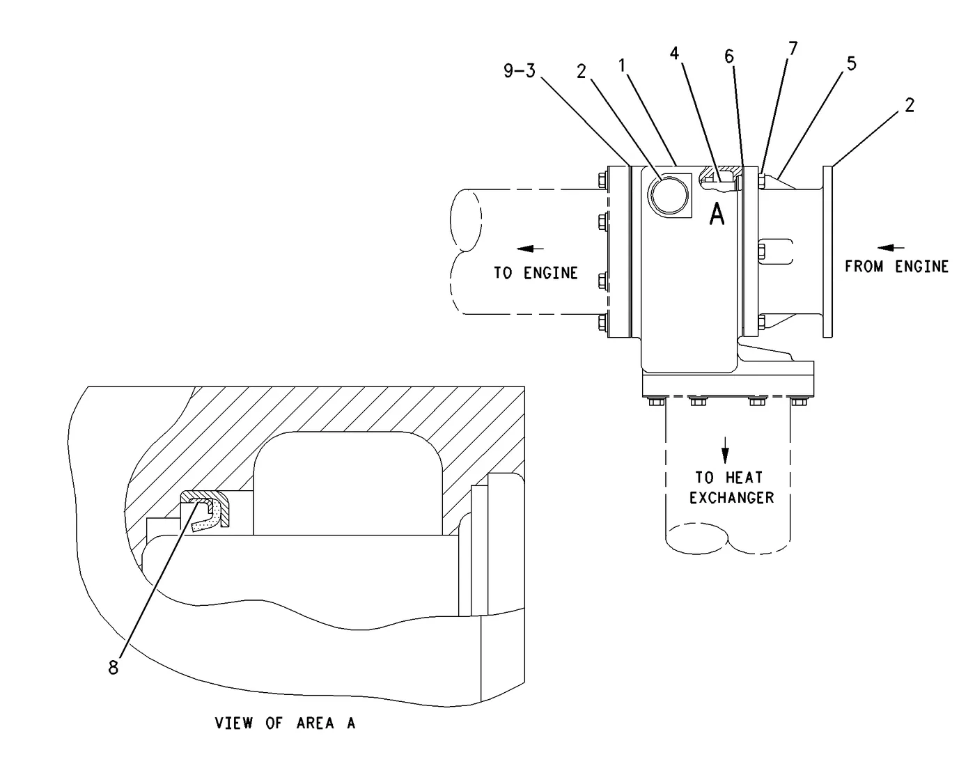G3608 · COOLING SYSTEM · 133-3201 CAT parts diagram
