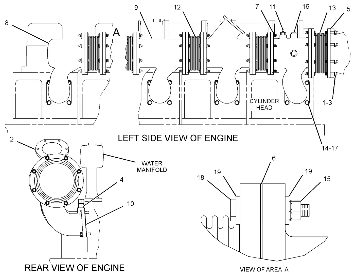 G3608 · AIR INLET AND EXHAUST SYSTEM · 219-9932 CAT parts diagram