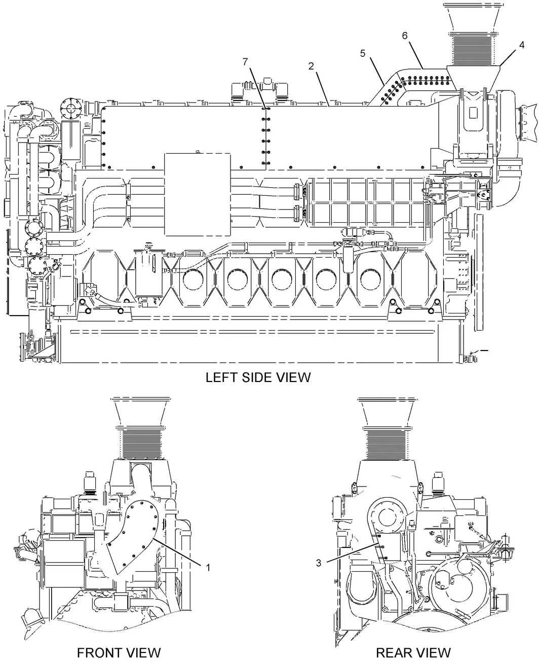 G3608 · AIR INLET AND EXHAUST SYSTEM · 135-8136 CAT parts diagram