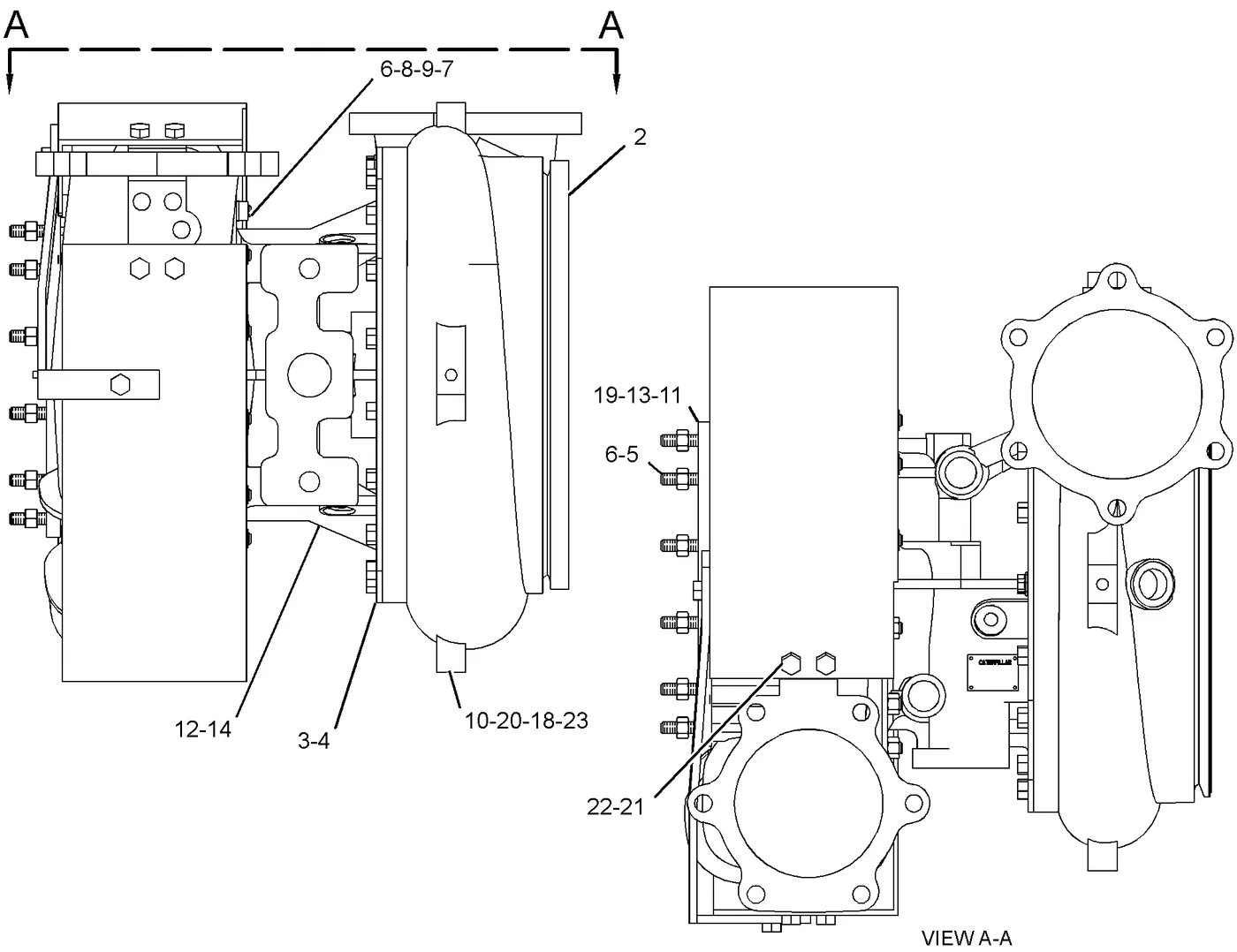 G3608 · AIR INLET AND EXHAUST SYSTEM · 259-8435 CAT parts diagram