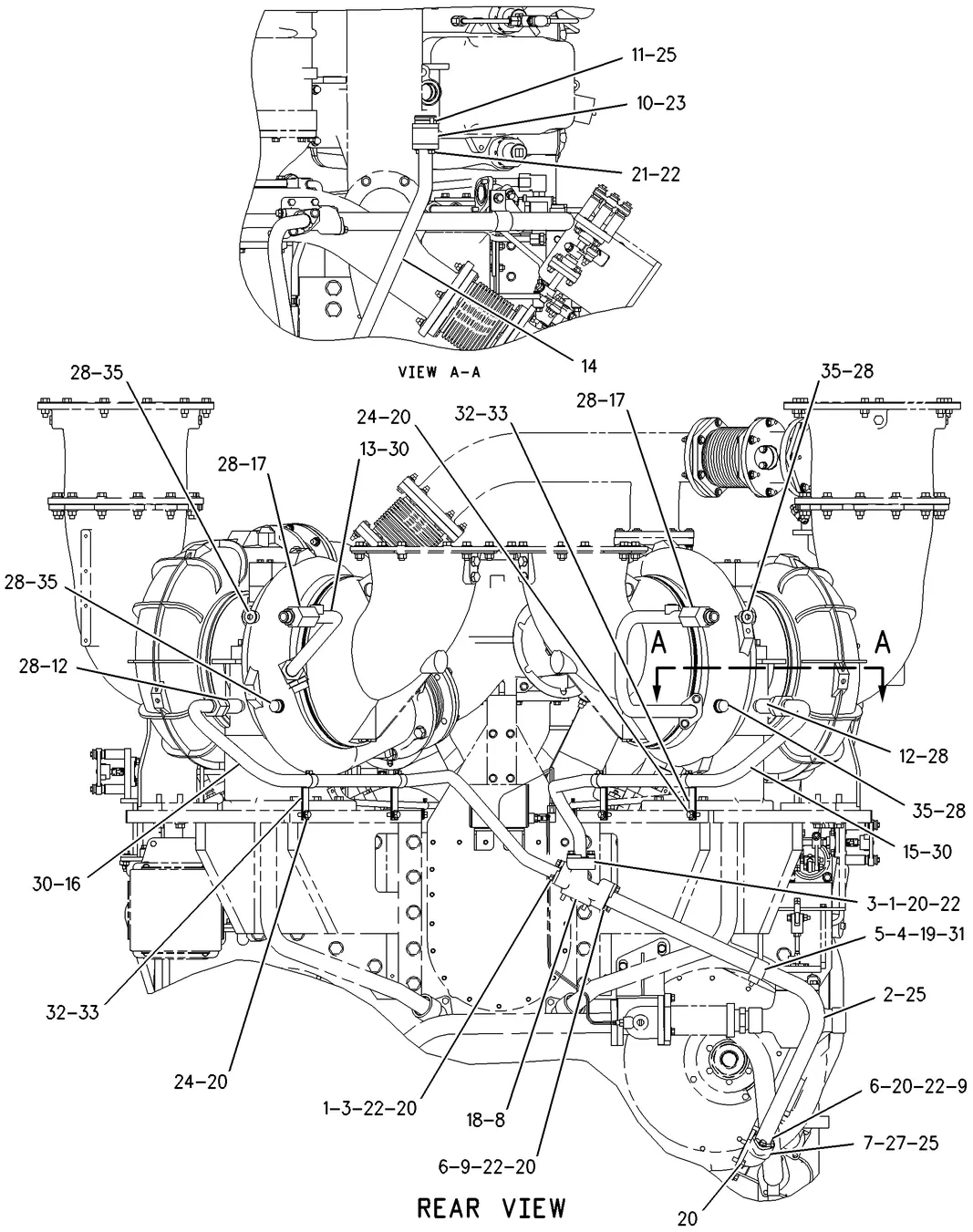 G3612 · COOLING SYSTEM · 195-3916 CAT parts diagram